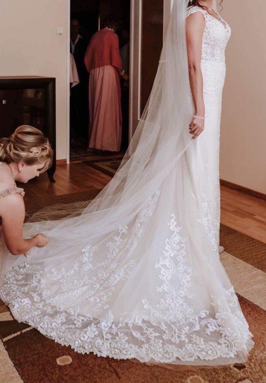 Suknia ślubna, rybka, rozmiar 36