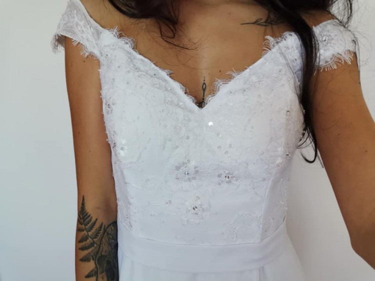 Suknia ślubna NOWA boho rustykalna S / XS