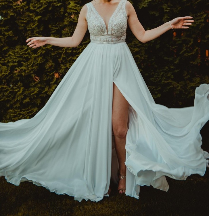 Przepiękna suknia ślubna grecka