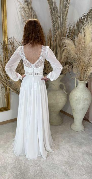 suknia ślubna w stylu boho r.34/36