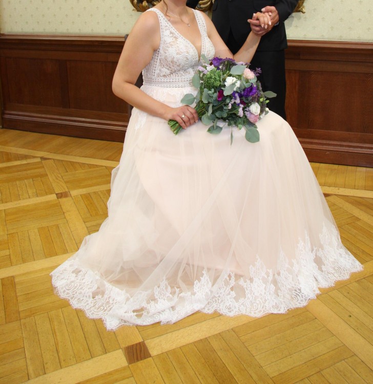 Suknia ślubna Elizabeth Passion 4460T dla wysokiej 44/46