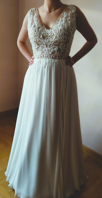 Suknia ślubna Herm's Bridal M/L dla niskiej