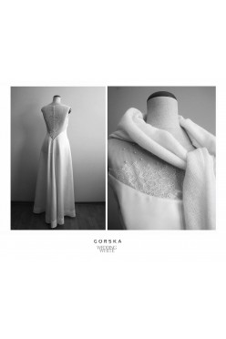 Subtelna suknia ślubna projektu B. Górskiej