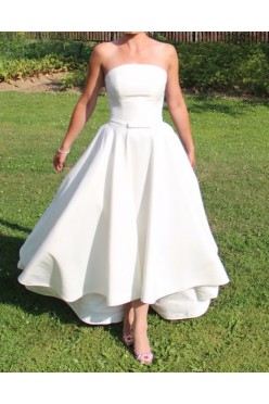 NOWA elegancka satynowa suknia ślubna model 2016