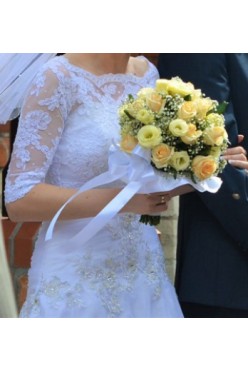 Elegancka suknia ślubna + bolerko gratis!