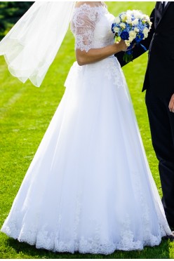 Suknia ślubna Herm's Bridal Marlow z bolerkiem rozm. 38