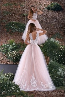 Przepiękna suknia ślubna Marki Victoria Soprano pudrowy róż