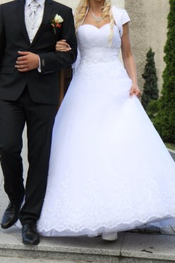 Suknia ślubna długa biała rozmiar 36/38 princessa