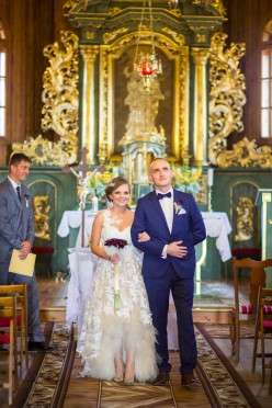 NIEPOWTARZALNA Suknia ślubna Hi Low + Gratisy/kolekcja 2017