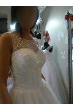 Suknia ślubna księżniczka tiul kryształki