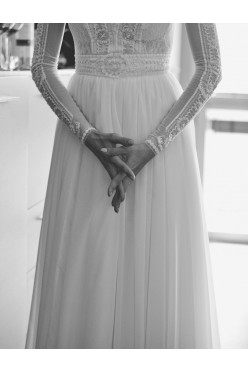 Suknia ślubna Diana Gaja z długim rękawem