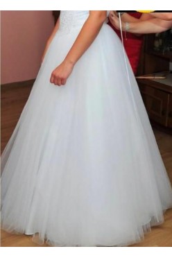 Suknia ślubna princessa gorset w kryształki +welon +halka