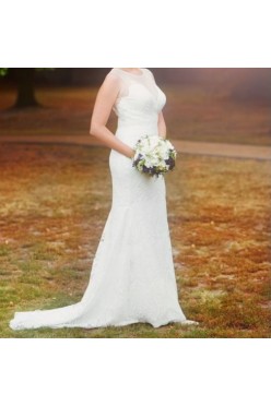 Suknia ślubna syrenka Genewa  ecru róż. 40-42