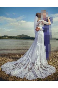 Piękna koronkowa suknia ślubna, bolerko i welon GRATIS!