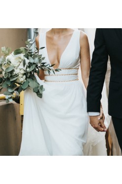 Jedwabna Suknia Ślubna Viola Piekut roz. 36