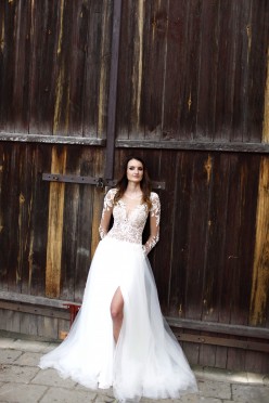 rustykalna suknia ślubna