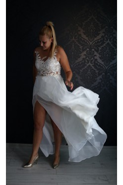 Świtały siateczka muślin koronka rozcięcie 40 guziki