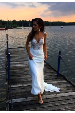 Suknia ślubna Milla Nova -piekna, delikatna koronka i tren !