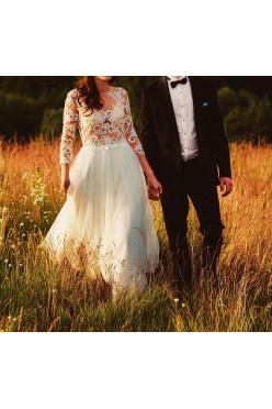 Rustykalna suknia ślubna Madonna model Telimena r. 36/38