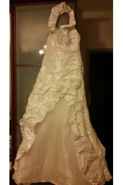 Suknia ślubna Ecru z kołnierzem