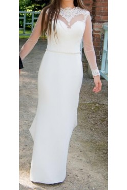 Suknia ślubna, prosta w stylu syrenki, rozmiar 36