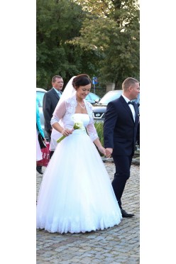Suknia Ślubna MS-Moda rozmiar 38 + dodatki