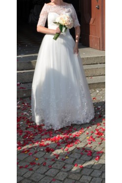 Suknia ślubna rozmiar 38 kolor ivory + bolerko