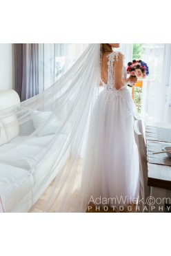 Suknia ślubna - Joanna Niemiec atelier, rozmiar 34/36