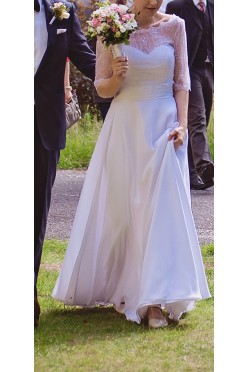 Suknia ślubna Sweetheart 6089 zwiewna szyfon