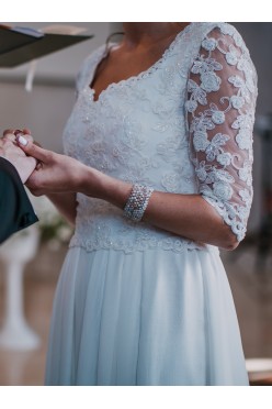 SUKNIA ŚLUBNA z koronki i muślinu