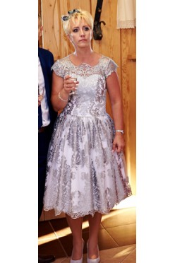 sukienka rozkloszowana poprawiny ślub cywilny