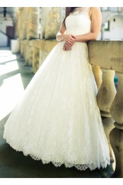 Suknia ślubna rozmiar 36, koronka ecru, stan idealny!