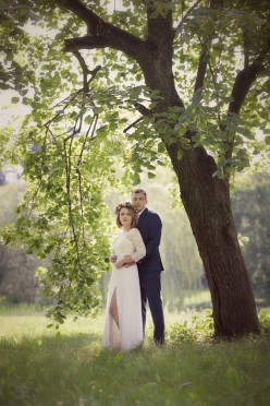 Suknia rustykalna, zwiewna 36