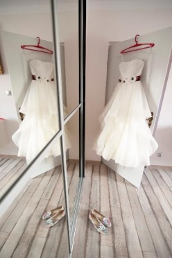 Suknia ślubna 2017 folk ręcznie zdobiona rozm 36-38