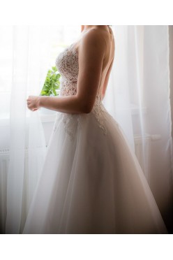 Romantyczna suknia ślubna, projekt własny