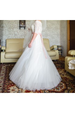 Piękna suknia ślubna EMMA rozm. 36+ 2 welony+ bolerko + pas