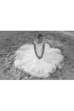 Suknia Ślubna ERMINA falbany kaskady hit 2018