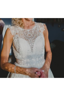 piękna suknia Justin Alexander 8888 - spódnica sand