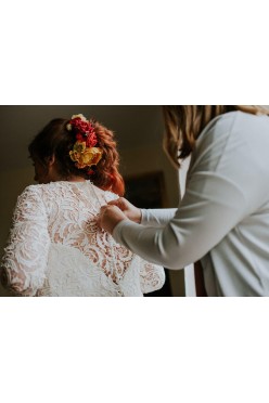 Suknia ślubna muślinowa dla ciężarnej/ w ciąży/ puszystej