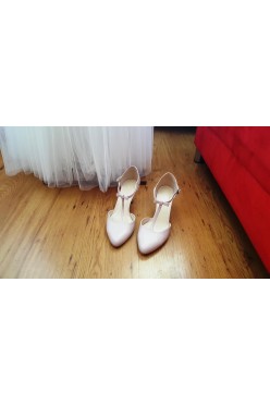 Buty ślubne, czółenka Kotyl r. 38 róż lico