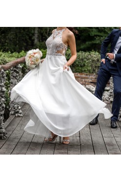 piękna zdobiona suknia ślubna - biała rozmiar 36