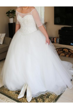 MORI LEE 5216 PIĘKNA SUKNIA ŚLUBNAJAK NOWA R.42