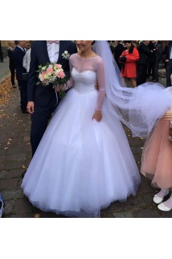 Suknia ślubna księżniczka 162 cm+ 7 cm obcas rozm.34/36