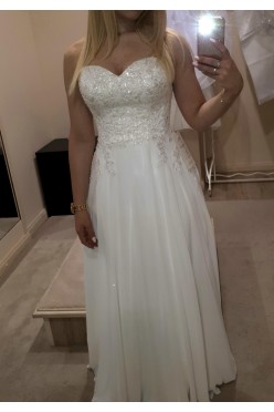 Suknia ślubna 34 36 XS S 160cm gorset muślin