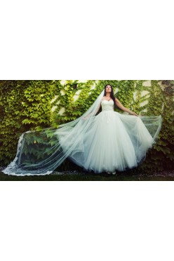 Suknia ślubna 38 Gellena + katedralny welon