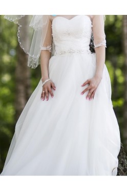 Zdobiona suknia ślubna princessa rozm. 34/36 + GRATIS