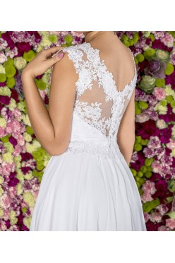 Sprzedam muślinową suknię ślubną- kolor ecru