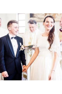 Suknia ślubna rosa clara 38/40 ecru pronovias viola piekut