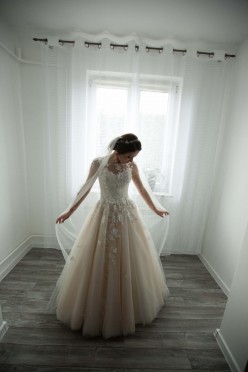 suknie ślubna princessa śmietankowa biel/ecru kolekcja 2018