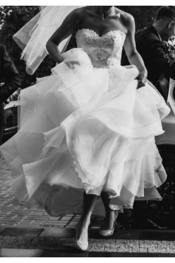 Suknia Ślubna Vanilla Sposa eleganckie falbany